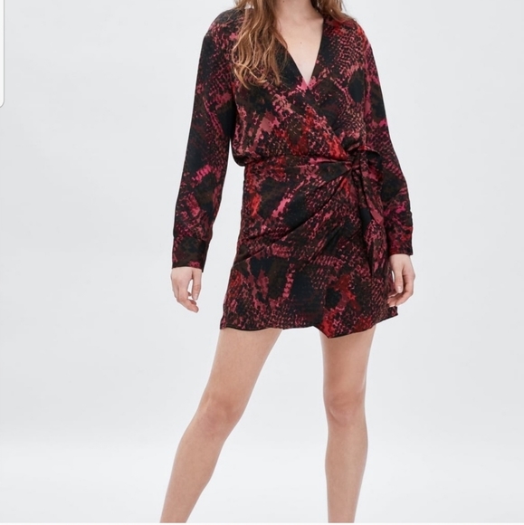 Zara Dresses & Skirts - Zara Maroon Wrap Dress